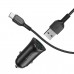 Автомобільний зарядний пристрій HOCO Z39 Farsighted dual port QC3.0 Car charger set(Type-C) Black