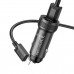 Автомобільний зарядний пристрій HOCO Z49 Level dual port car charger set(iP) Black