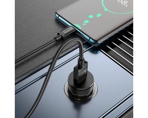 Автомобільний зарядний пристрій HOCO Z49A Level single port QC3.0 car charger Black