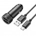 Автомобільний зарядний пристрій HOCO Z49 Level dual port car charger set(Type-C) Black