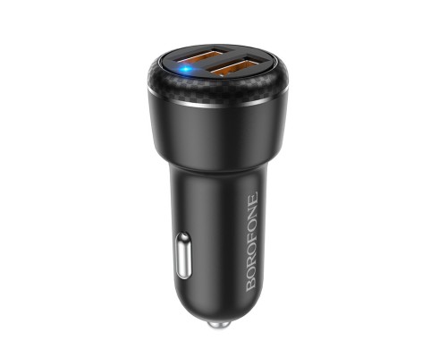 Автомобільний зарядний пристрій BOROFONE BZ17 Core dual port QC3.0 car charger set(Type-C)