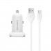 Автомобільний зарядний пристрій BOROFONE BZ12A single port QC3.0 with Micro-USB cable White