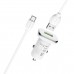 Автомобільний зарядний пристрій BOROFONE BZ12A single port QC3.0 with Micro-USB cable White