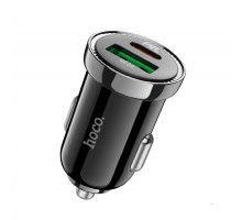 Автомобільний зарядний пристрій HOCO Z44 Leading PD20W+QC3.0 car charger Black