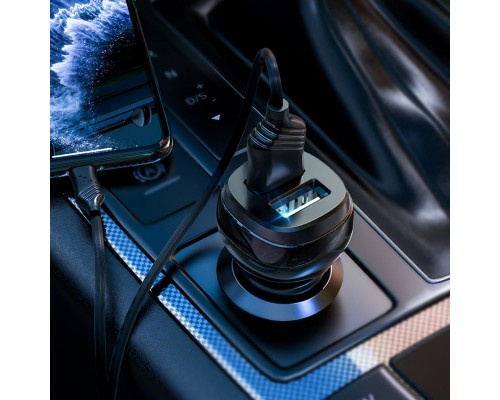 Автомобільний зарядний пристрій HOCO Z40 Superior dual port car charger Black