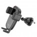 Тримач для мобільного HOCO HW1 Pro wireless fast charge car holder(air outlet) Black