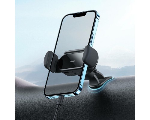 Тримач для мобiльного Baseus Steel Cannon pro Solar Electric Car Mount Black