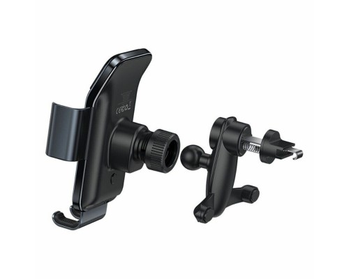 Тримач для мобiльного Baseus Smart Solar Power Wireless Car Mount Electric Holder Black