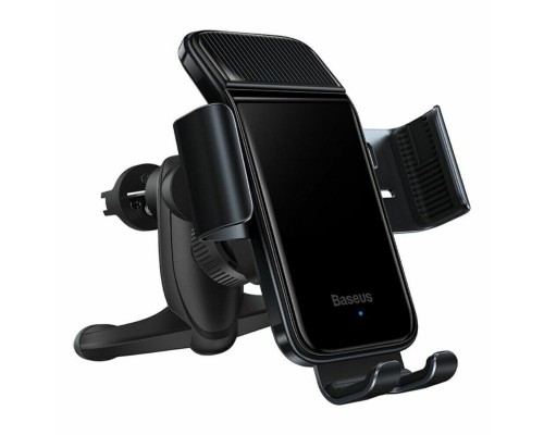 Тримач для мобiльного Baseus Smart Solar Power Wireless Car Mount Electric Holder Black