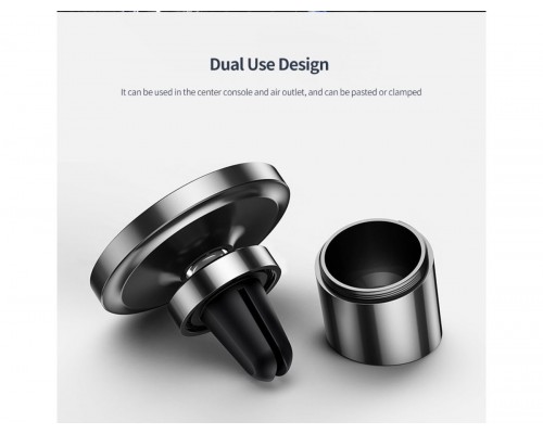 Тримач для мобiльного Baseus Magnetic Car Mount (For Dashboards and Air Outlets) Black