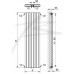 Радиатор дизайнерский Blende 2 H-1600 мм, L-394 мм Betathermс нижним подключением