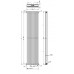 Дизайнерский радиатор Praktikum 2 H-1800 mm, L-275 mm Betatherm черный с нижним подключением