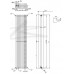 Дизайнерский радиатор Metrum 2 H-1800 мм, L-255 мм Betatherm с нижним подключением