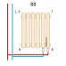 Дизайнерский радиатор Praktikum 2 H-500 mm, L-805 mm Betatherm с нижним подключением