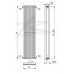 Дизайнерский радиатор Quantum 1 H-1800 мм, L-405 мм Betatherm (RAL7024M) нижнее подключение