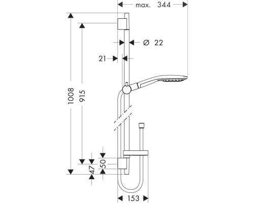 Душевой гарнитур Hansgrohe Raindance Select S 150 27803000