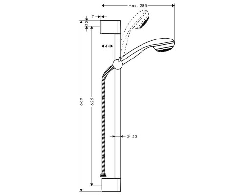 Душевой гарнитур Hansgrohe Crometta 85 27728000