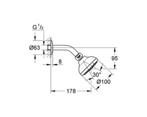 Душевая система Grohe Euroeco 26000004