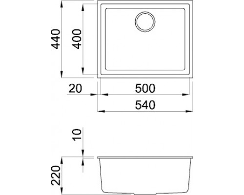 Кухонная мойка ELLECI Q 105 under top aluminium 79