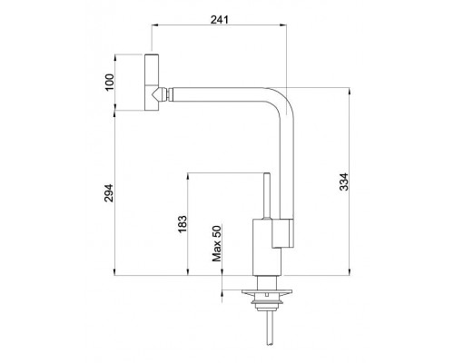 Кухонный смеситель ELLECI Fly black 86