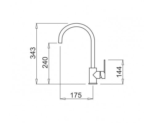 Кухонный смеситель INTERLINE Tango new Black