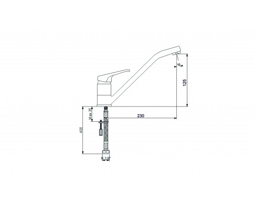 Кухонный смеситель INTERLINE Prima old white
