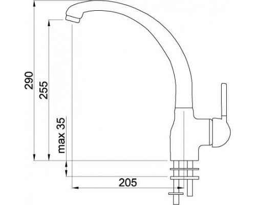 Кухонный смеситель ELLECI Po cromato