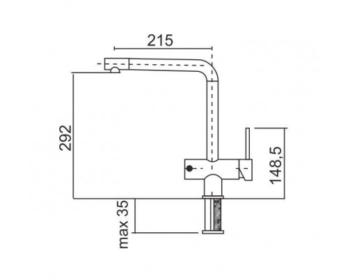 Кухонный смеситель INTERLINE Mix new White