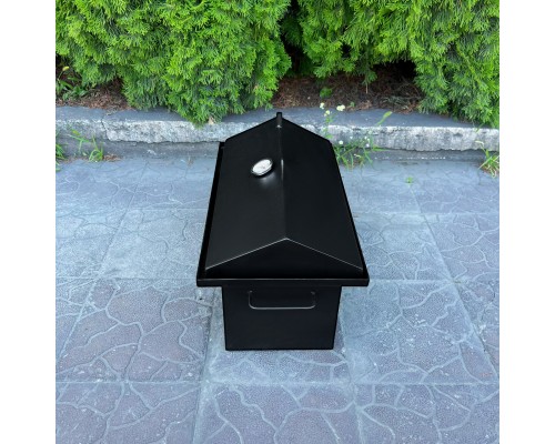 Коптильня з гідрозатвором та термометром 496х276х303 2мм (KOP-ST2-27L-T)