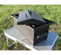 Коптильня з гідрозатвором 46х26х27см 2 рівня та піддон 2мм