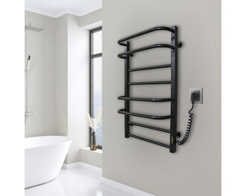 Сушка для рушників Лесенка Неліо 800х500/8 ER тайм. нерж. сталь (чорний)