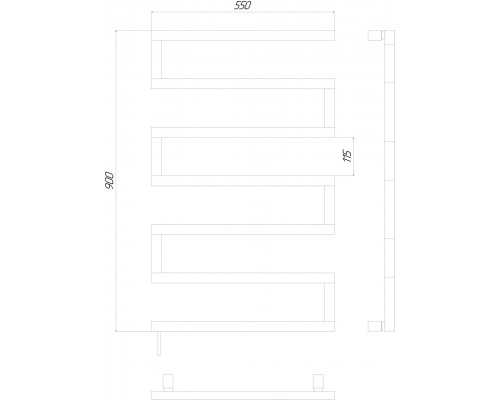Сушарка для рушників KOSSER Зета 900х550 ER тайм. Білий