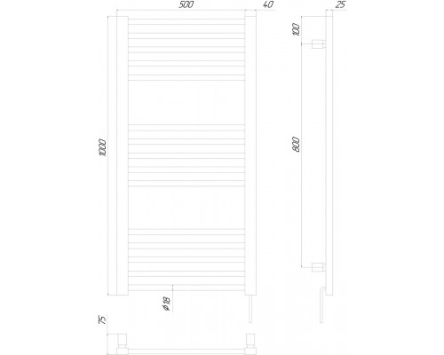 Сушарка для рушників KOSSER Степ 1000х500 ER тайм. белый