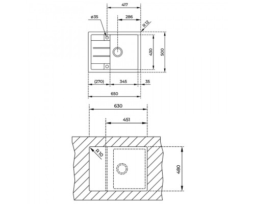 Кухонна мийка Teka ASTRAL 45 B-TG (40143516) бежева накладна