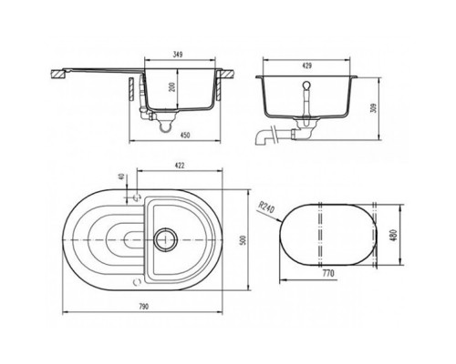 Кухонна мийка Teka PERLA 45 B-TG (40144580) карбон накладна