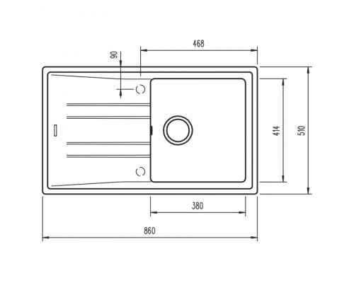 Кухонна мийка Teka STONE 50 B-TG 1B 1D (115330016) пісочна накладна