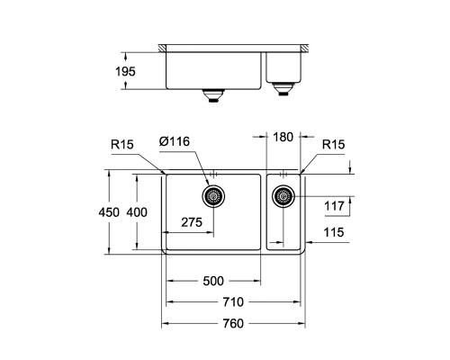 Кухонная мойка Grohe Sink K700U 31575SD0
