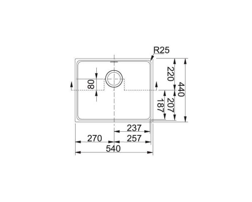 Кухонная мойка Franke Kubus KBG 110-50 (125.0459.025)