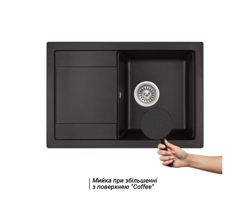Кухонная мойка Qtap CS 7449 Coffee (QT7449COF551)