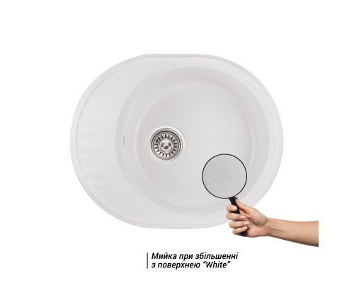 Кухонная мойка Qtap CS 6151 White (QT6151WHI650)