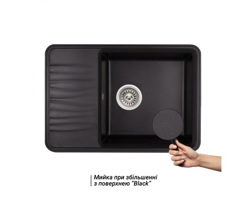 Кухонная мойка Qtap CS 7440 Black (QT7440BLA404)