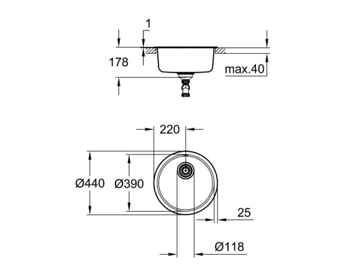 Кухонная мойка Grohe Sink K200 31720SD0
