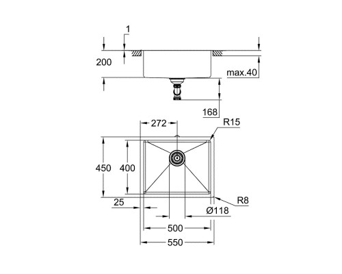 Кухонная мойка Grohe Sink K700U 31574SD1