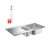 Кухонная мойка Grohe K300 31564SD0 + дозатор для моющего средства Contemporary 40536000 (31564SD040536000)