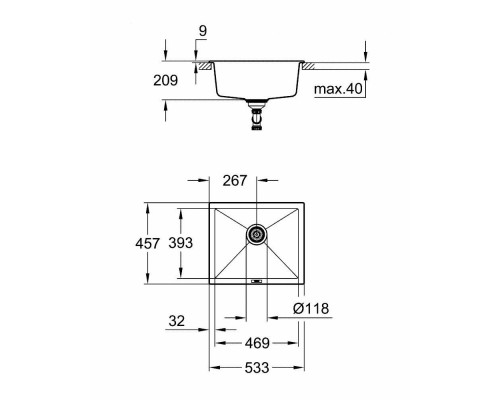 Кухонная мойка Grohe Sink K700 Undermount 31654AP0