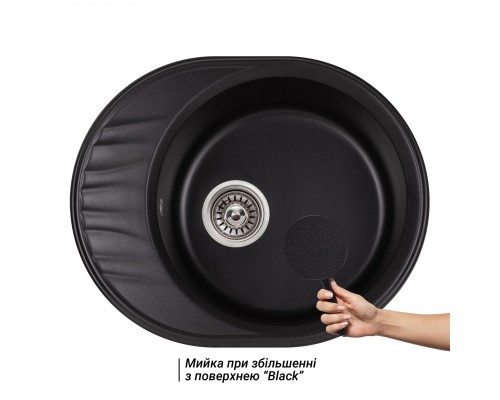 Кухонная мойка Qtap CS 6151 Black (QT6151BLA404)
