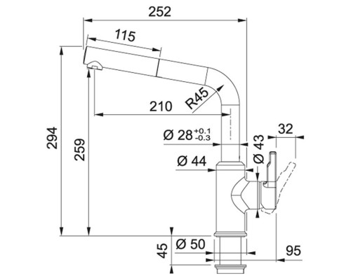 Смеситель Franke Urban (115.0595.089)