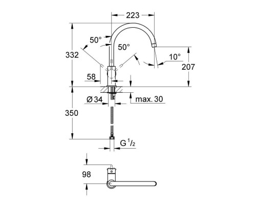 Смеситель Grohe BauClassic 31234000