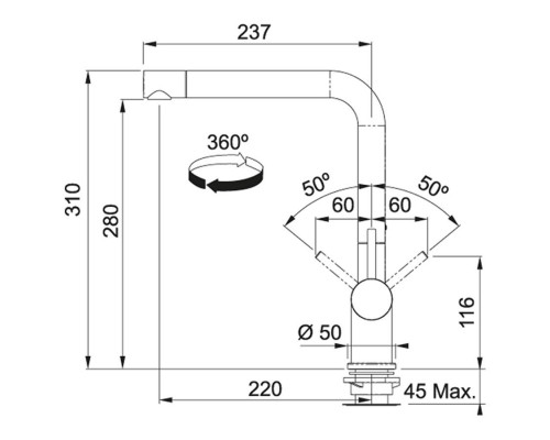 Смеситель Franke Active Plus (115.0373.820)