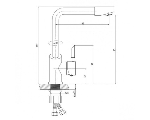 Кухонный смеситель Qtap Elit CRM-007